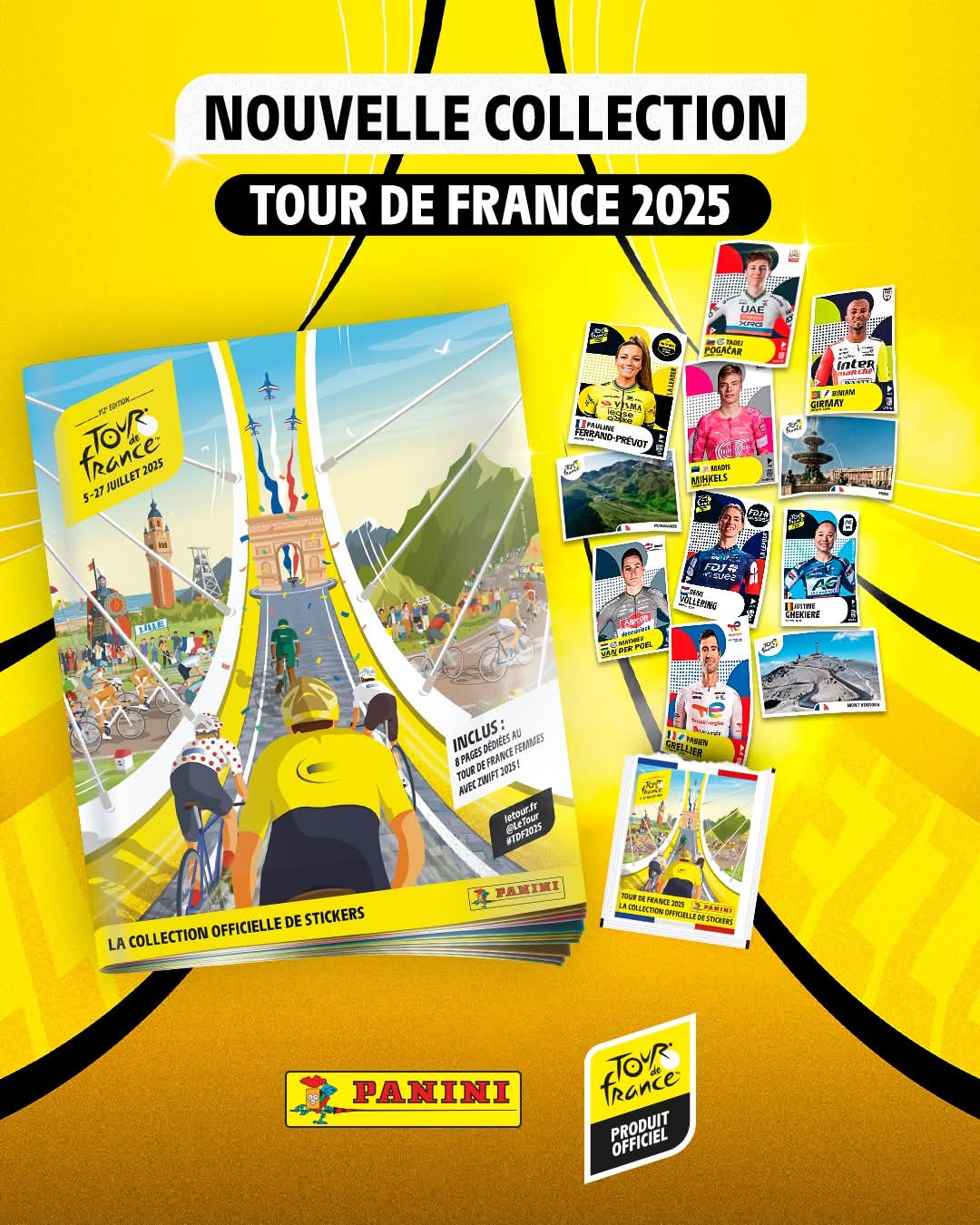Tadej Pogacar Rookie RC Card Panini Tour De France 2020 / Maillot à Pois